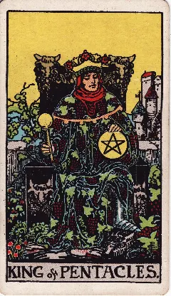 King of Pentacles tarot card, Rider-Waite-Smith deck