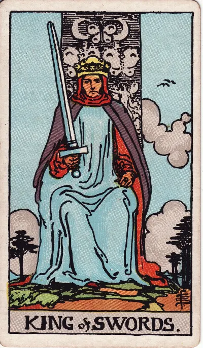 King of Swords tarot card, Rider-Waite-Smith deck