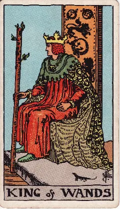 King of Wands tarot card, Rider-Waite-Smith deck