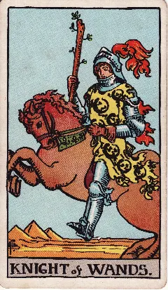 Knight of Wands tarot card, Rider-Waite-Smith deck
