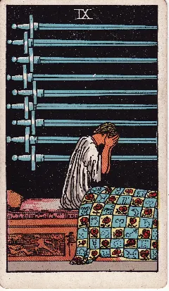 Nine of Swords tarot card, Rider-Waite-Smith deck