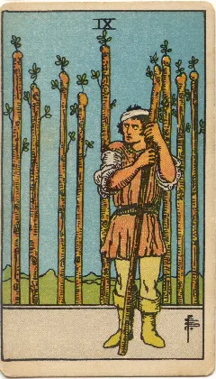 Nine of Wands tarot card, Rider-Waite-Smith deck