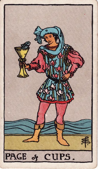 Page of Cups tarot card, Rider-Waite-Smith deck