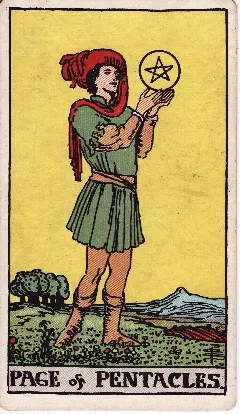 Page of Pentacles tarot card, Rider-Waite-Smith deck