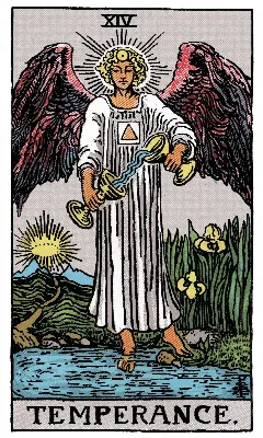 Temperance tarot card, Rider-Waite-Smith deck