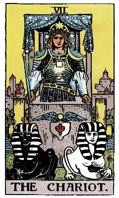 The Chariot tarot card, Rider-Waite-Smith deck